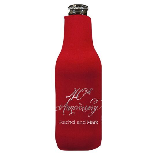 Elegant 40th Anniversary Bottle Huggers